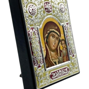 Icon of Virgin Mary of Kazan ME Series Sideview, Religious Artwork