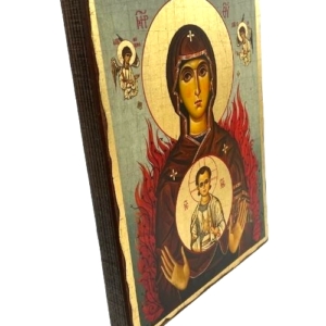 Icon of Virgin Mary Burning Bush SW Series (Standard Style), Side view, Orthodox Artwork