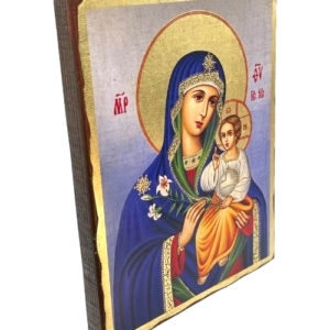 Icon of Virgin Mary Eternal Bloom SW Series (Standard Style), Side view, Orthodox Artwork
