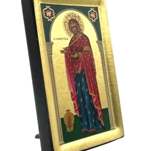 Icon of Virgin Mary Gerontissa S Series Side view and Size, Religious Artwork