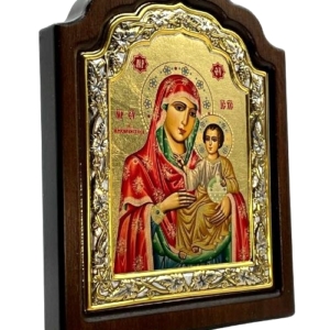 Icon of Virgin Mary of Jerusalem C Series Sideview, Spiritual Artwork