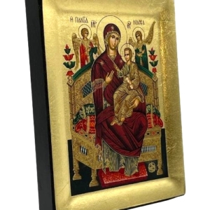 Icon of Virgin Mary Pantanassa S Series Sideview and Size, Religious Artwork