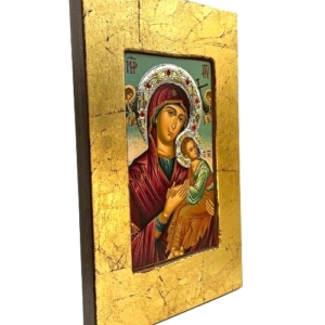 Icon of Virgin Mary of Passion FS Series Sideview and Size, Religious Artwork