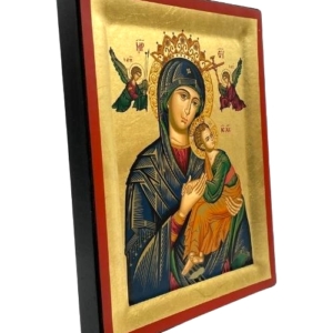 Icon of Virgin Mary Perpetual Help S Series Sideview and Size, Religious Artwork