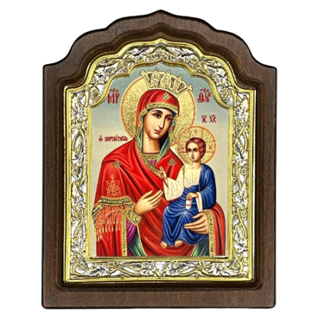 Icon of Virgin Mary Portaitissa C Series, Spiritual Artwork