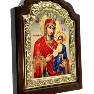 Icon of Virgin Mary Portaitissa C Series Sideview, Spiritual Artwork