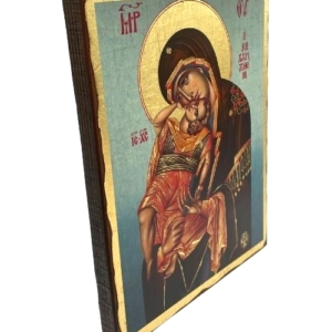 Icon of Virgin Mary and Jesus Christ SW Series (Standard Style), Side view, Orthodox Artwork