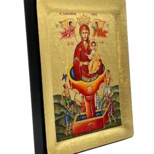 Icon of Virgin Mary Zoodochos Pigi S Series Side view and Size, Religious Artwork