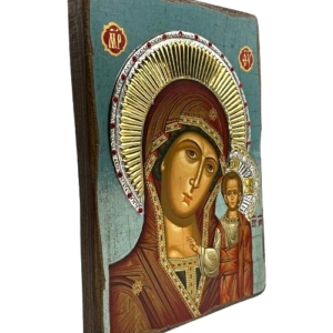 Icon of Virgin Mary of Kazan SWS Series Side view and Size, Orthodox Artwork