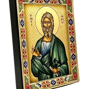 Icon of Apostle Andreas SF Series Sideview, Religious Artwork