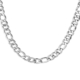 Men's Stainless Steel Polished Beveled Figaro Chain Necklace