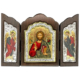 Triptych Icon of Jesus Christ Pantocrator T Series, Religious Artwork