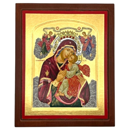 Icon of Virgin Mary Glykofilousa - Sweet Kissing ES Series, Religious Artwork