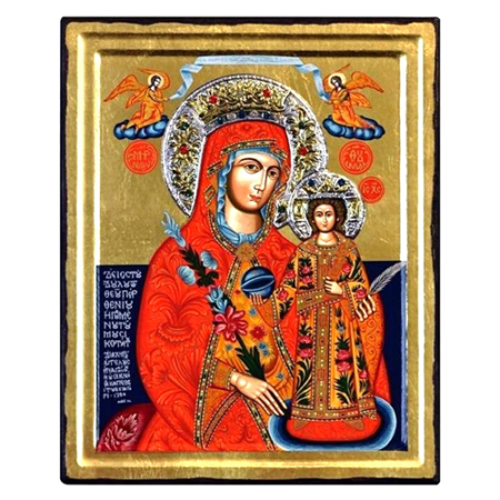 Icon Virgin Mary of Roses ES Series Largest Size, Spiritual Artwork