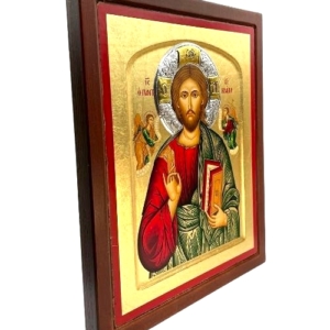 Icon Jesus Christ Pantocrator ES Series Sideview, Religious Artwork