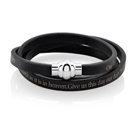 The Lord's Prayer Bracelet with Stainless Steel Magnet Clasp