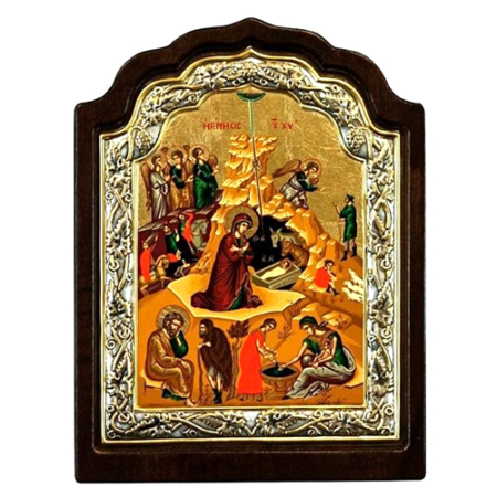 Icon of The Nativity C Series, Religious Artwork