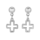 Dangling Open Cross Stainless Steel Earrings