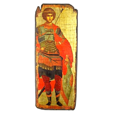 Icon of Saint George SW Series (Narrow Style) Front View, Religious Artwork