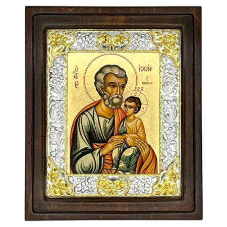 Icon of Saint Joseph D Series, Spiritual Artwork