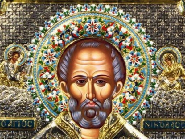 Painting Detail Saint Nicolaos GE Series, Spiritual Artwork