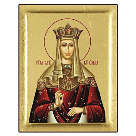 Icon of Saint Olga S Series, Religious Artwork