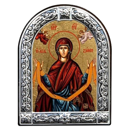 Icon of Virgin Mary Holy Belt MC Series, Spiritual Artwork