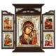 Triptych Icon of Virgin Mary of Kazan T Series, Spiritual Artwork