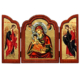 Triptych Icon of Virgin Mary Vrefokratousa - Child Holding TES Series, Spiritual Artwork