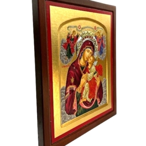 Icon Virgin Mary Glykofilousa - Sweet Kissing ES Series Sideview, Spiritual Artwork