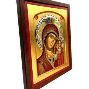Icon Virgin Mary of Kazan ES Series Sideview, Spiritual Artwork