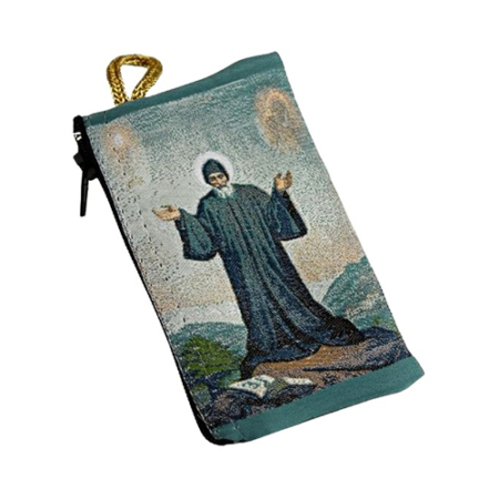 Rosary Pouch Saint Charbel Embroidery - Spiritual Artwork