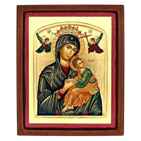 Icon of Virgin Mary Perpetual Help E Series, Spiritual Artwork