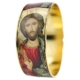 Christ Pantocrator Icon Design Bangle Bracelet - Locally Hand Crafted