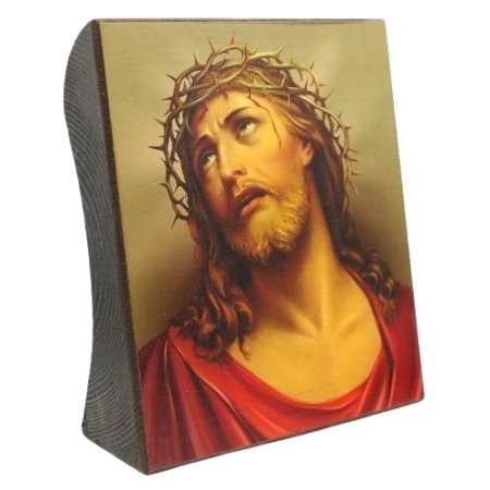 Icon of Jesus Christ Crown of Thorns S Series Freestanding - Spiritual Artwork