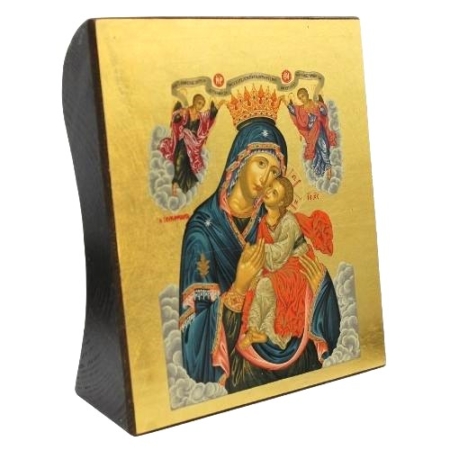 Icon of Virgin Mary Glykofilousa - Sweet Kissing S Series Freestanding - Spiritual Artwork