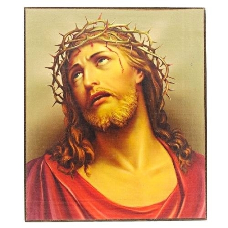 Icon of Jesus Christ Crown of Thorns Freestanding - Religious Artwork