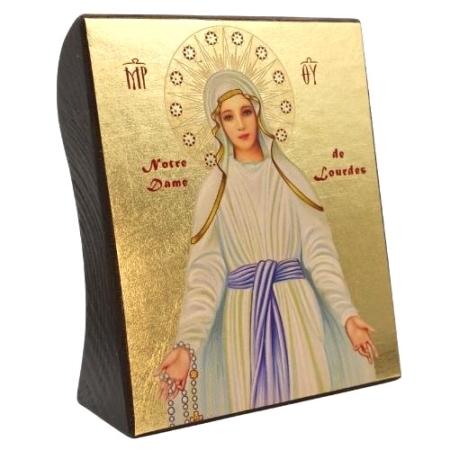Icon of Virgin Mary - Lady of Lourdes S Series Freestanding - Spiritual Artwork