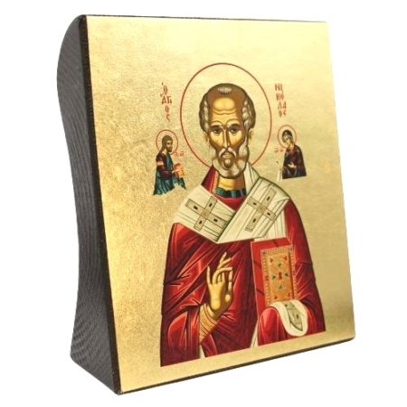 Icon of Saint Nicholas S Series Freestanding - Spiritual Artwork