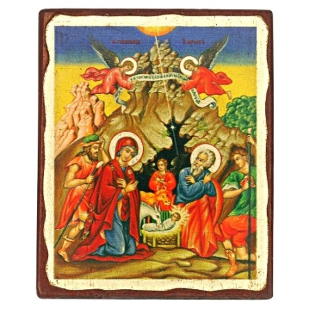 Icon of The Birth of Jesus Christ SW Series, Spiritual Artwork