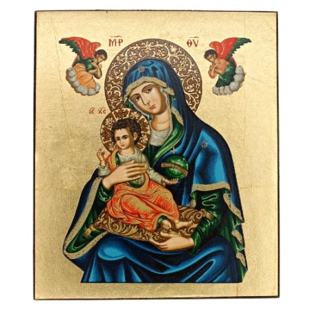 Icon of Virgin Mary Vrefokratousa - Child Holding Freestanding - Religious Artwork