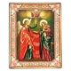 Icon The Annunciation SF Series Gold & Wood, Christian Artwork