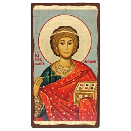 Icon of Saint Pantaleon SW Series, Spiritual Artwork