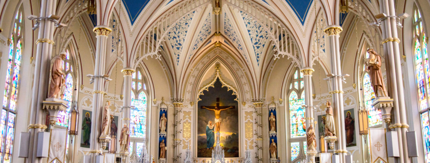 Grand catholic church interior