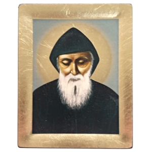Icon of Saint Charbel S Series Side view, Religious Artwork
