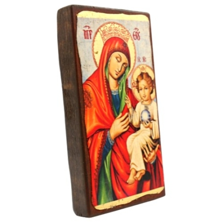 Icon of Virgin Mary with Child SW Series, Religious Artwork