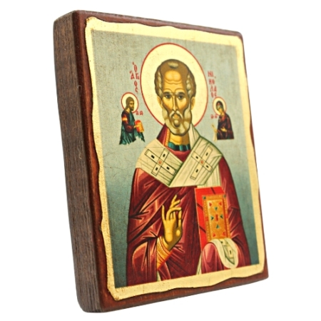 Icon of Saint Nicholas, Side View SW Series (Standard Style), Christian Artwork