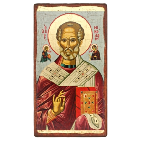 Icon of Saint Nicholas SW Series (Narrow Style), Spiritual Artwork