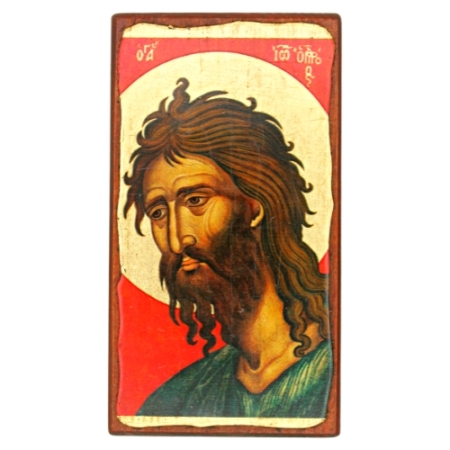 Icon of Saint John the Baptist Authentic Christian Icons (Narrow Style)
