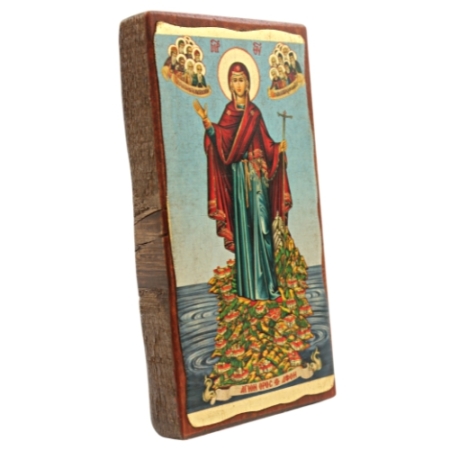 Icon of Virgin Mary Athonitissa SW Series (Narrow Style), Religious Artwork